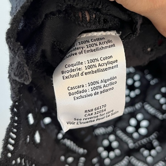 Hemant & Nandita Off the Shoulder Eyelet Embellished Blouse Large - Picture 9 of 10